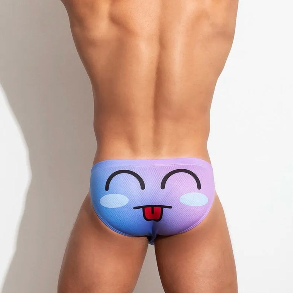 Men's Blue and Purple Swim Briefs